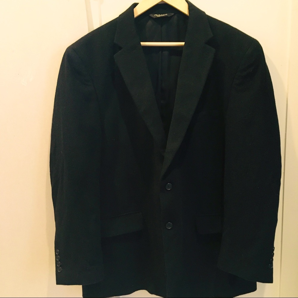 Jos A Bank Oversized Black Full Length Wool Men’s Jacket